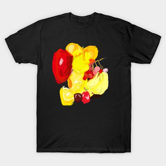 Fire fruit T-Shirt by Joelartdesigns